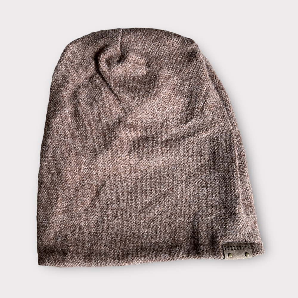 Forbusite slouch casual beanie, comfortable thin tan beanie.